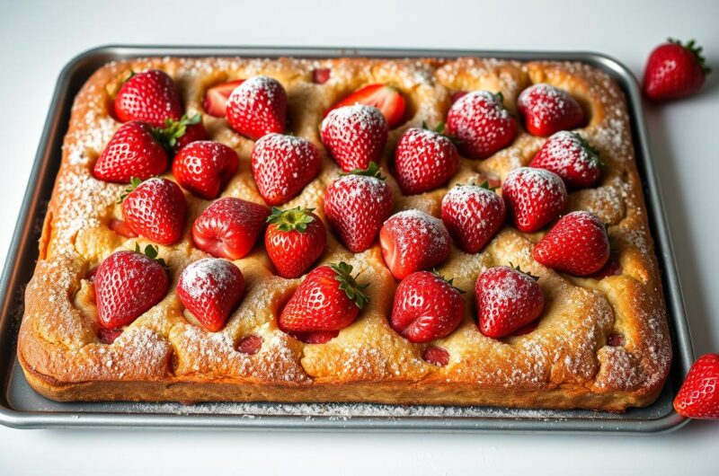 schneller erdbeerkuchen vom blech
