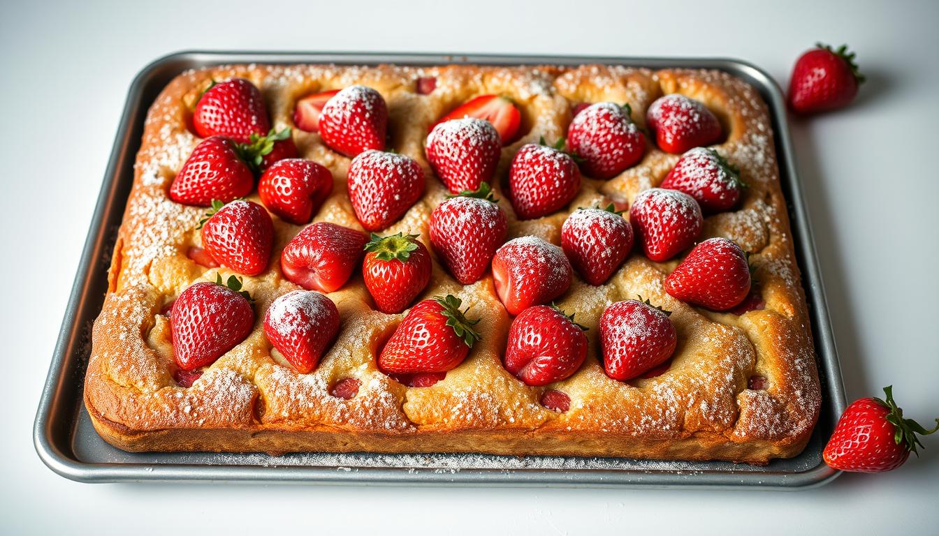Rezept für Schneller Erdbeerkuchen vom Blech – Einfach Backen